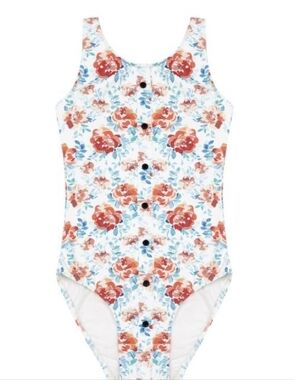 Piupiuchick girls one piece floral swimsuit
